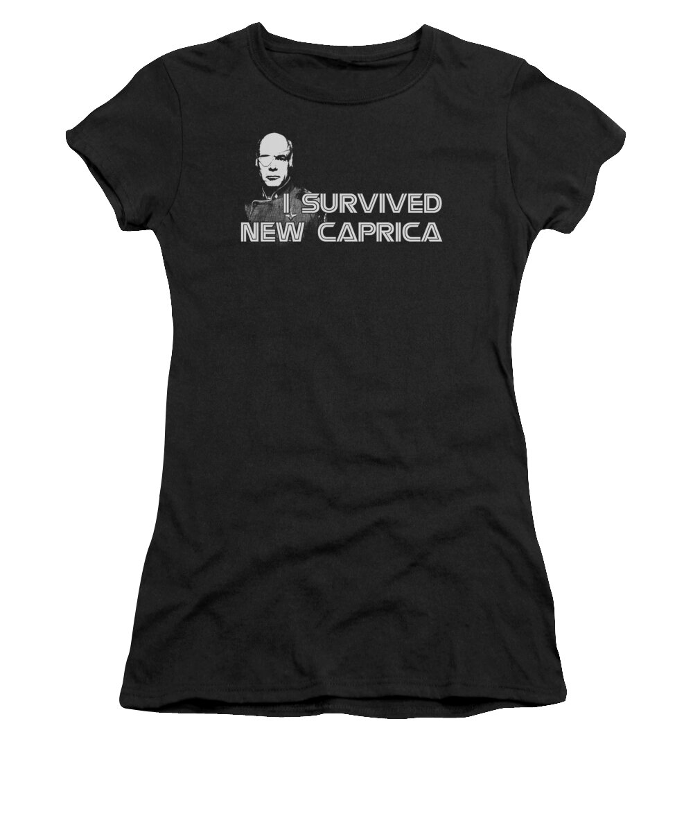 Battlestar Women's T-Shirt featuring the digital art Bsg - I Survived New Caprica by Brand A