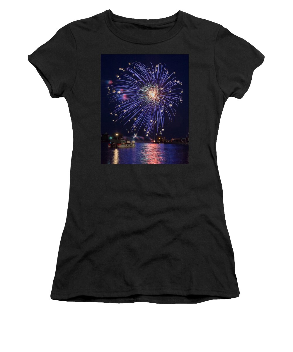 Bill Pevlor Women's T-Shirt featuring the photograph Burst of Blue by Bill Pevlor