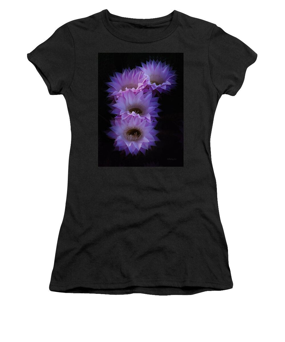 Cactaceae Women's T-Shirt featuring the photograph Cactus Blossom 5 by Xueling Zou