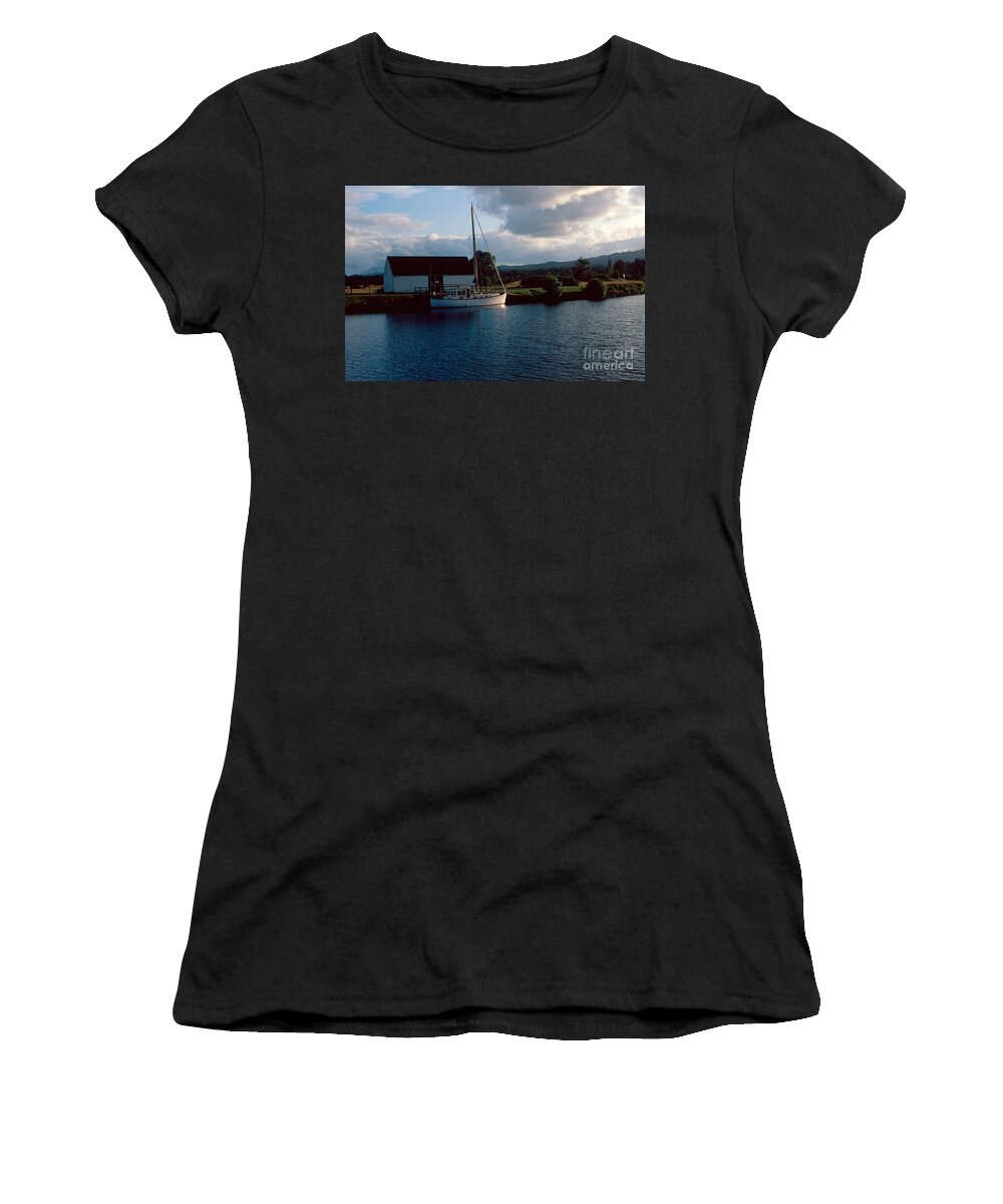 Loch Ness Women's T-Shirt featuring the photograph Caledonian canal by Riccardo Mottola