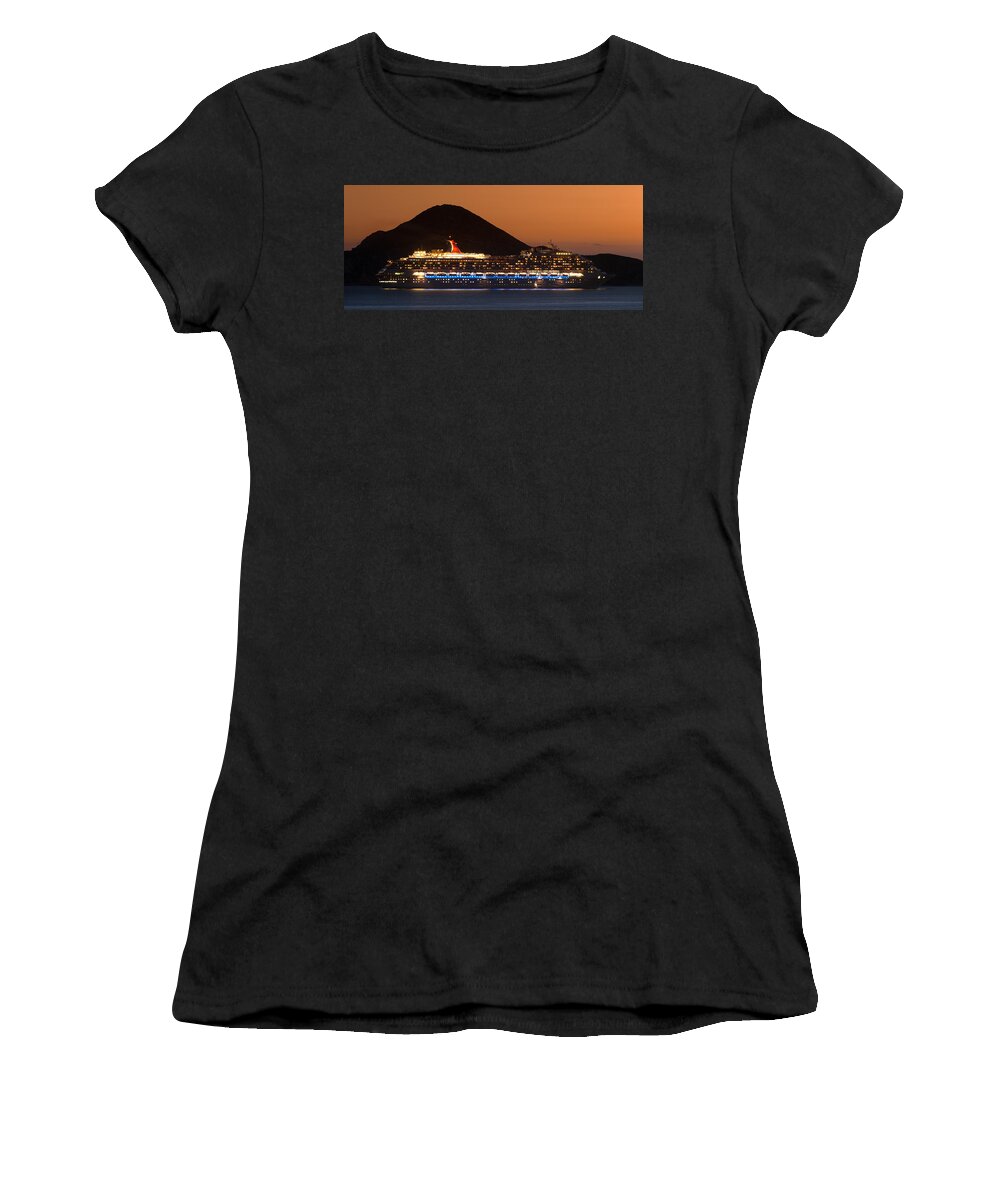 Los Cabos Women's T-Shirt featuring the photograph Carnival Splendor at Cabo San Lucas by Sebastian Musial