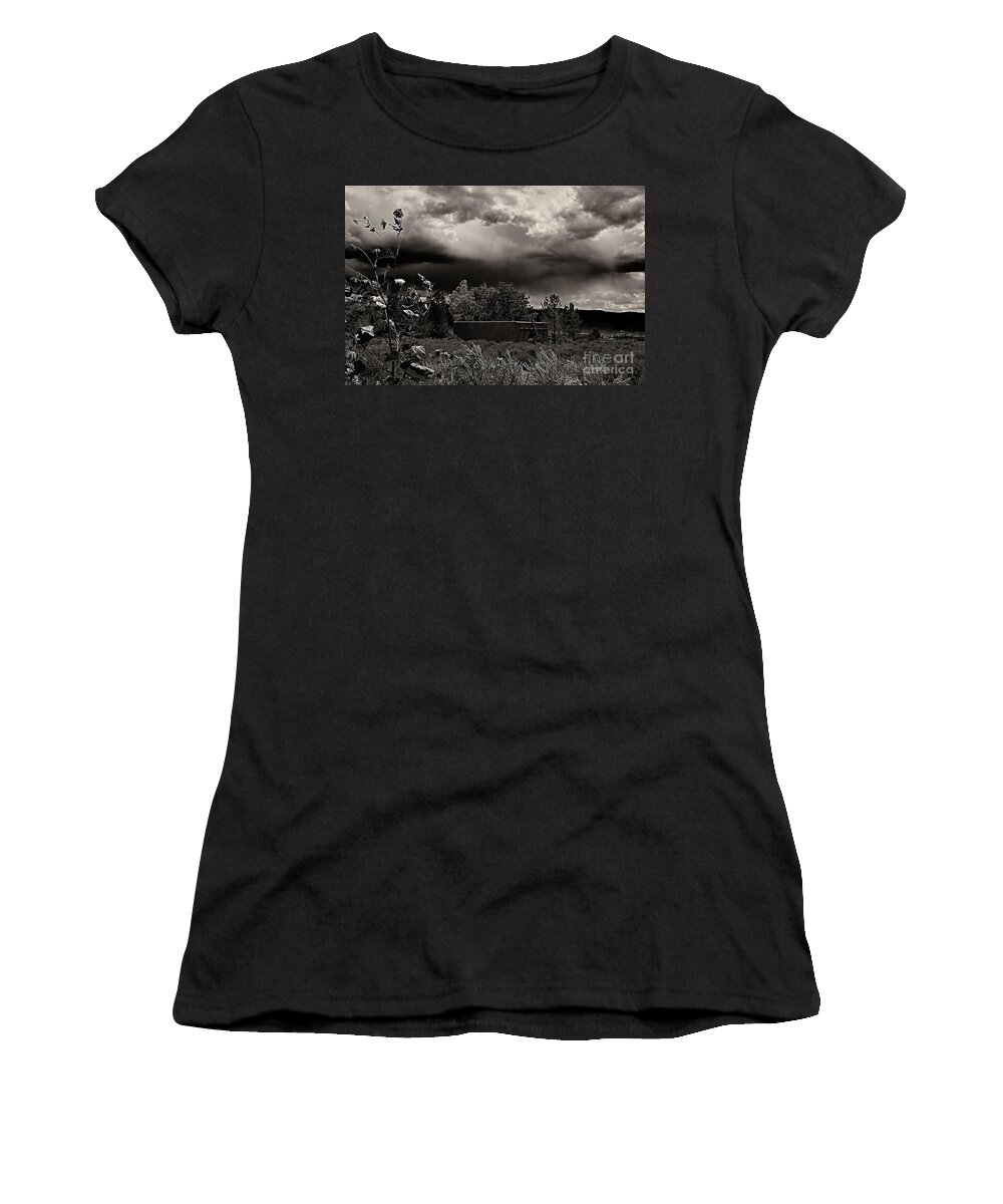 Santa Women's T-Shirt featuring the photograph Casita in a storm by Charles Muhle