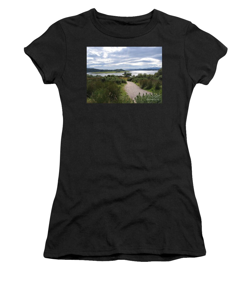 Castle Stalker Women's T-Shirt featuring the photograph Castle Stalker by Denise Railey