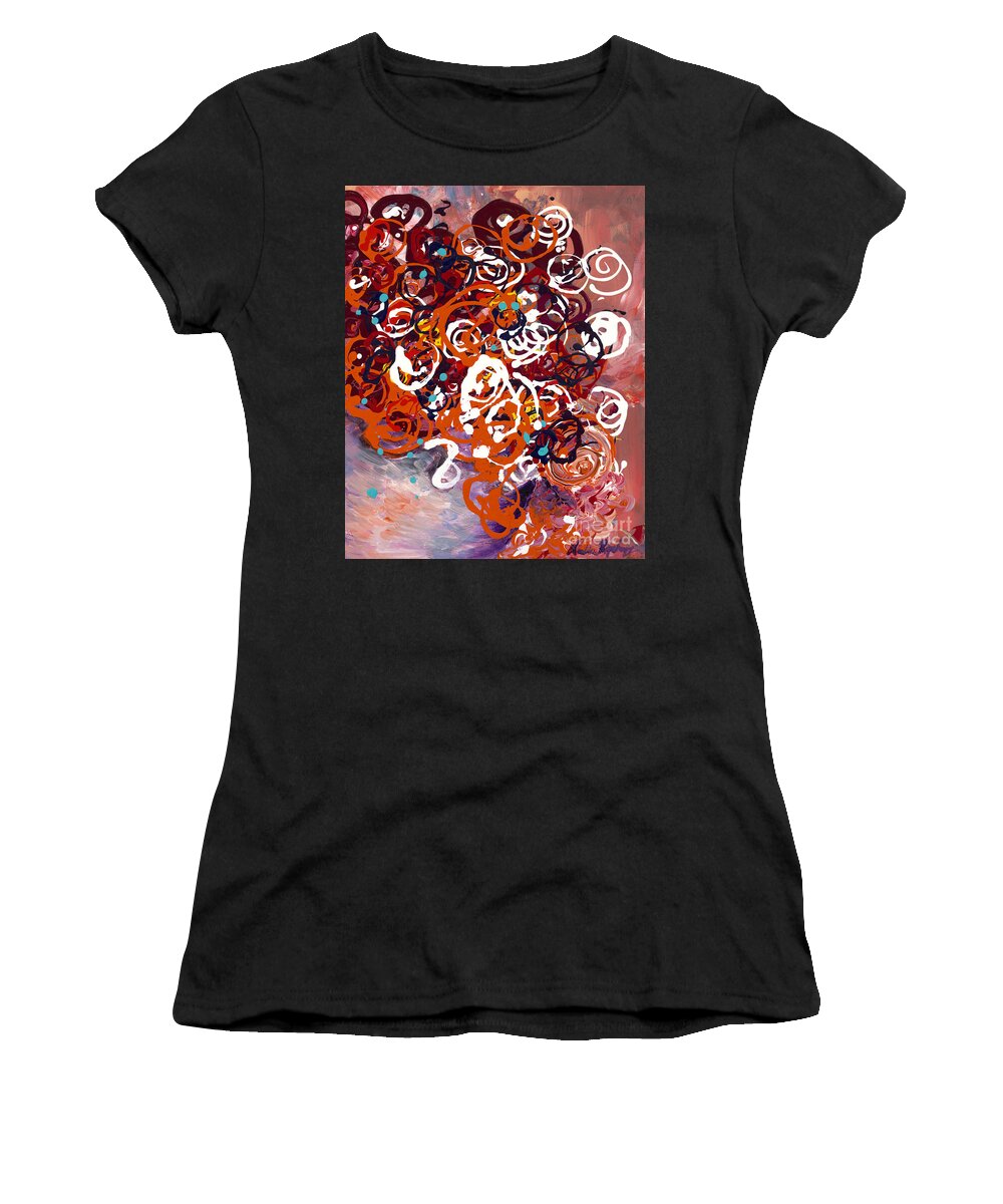 Floral Women's T-Shirt featuring the painting Celebration Bouquet by Nadine Rippelmeyer