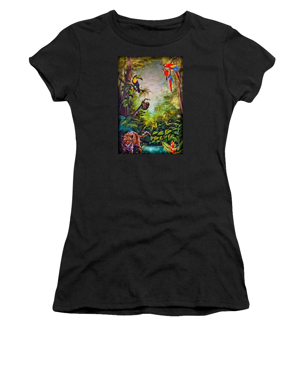 Mural Women's T-Shirt featuring the photograph Central American Social Club by Gary Keesler