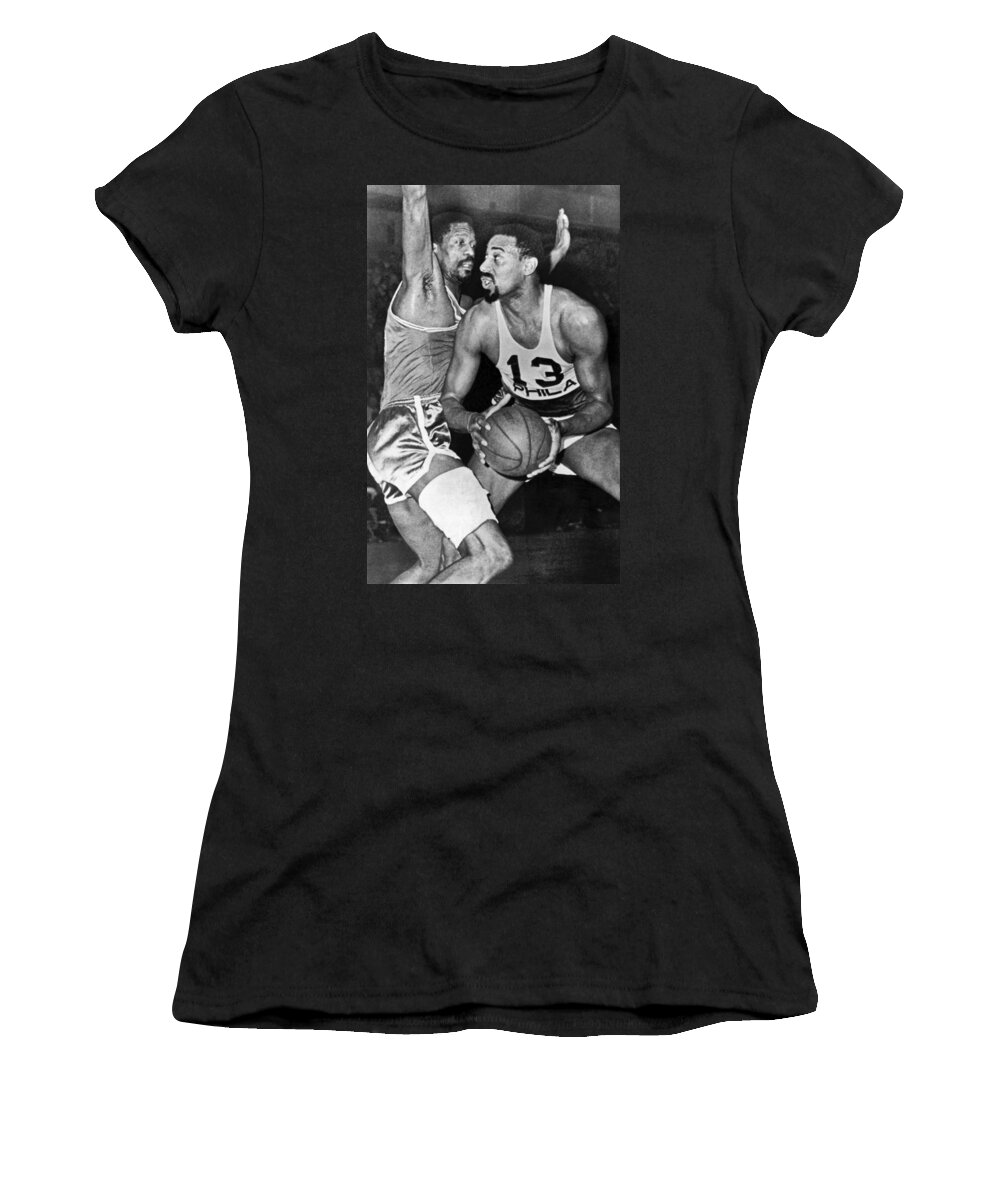 1960s Women's T-Shirt featuring the photograph Chamberlain Versus Russell by Underwood Archives