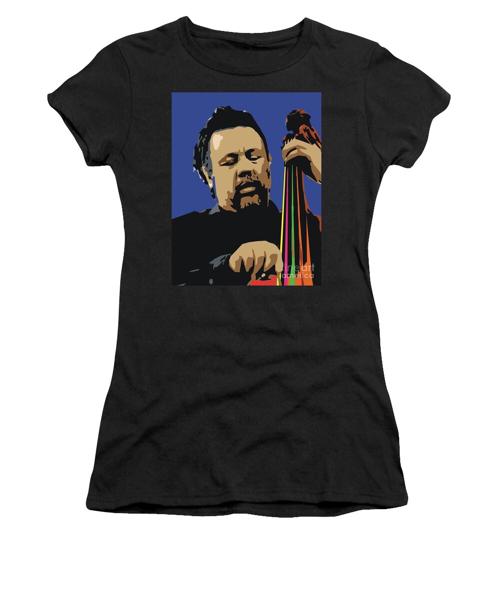 Portraits Women's T-Shirt featuring the digital art Charles Mingus by Walter Neal