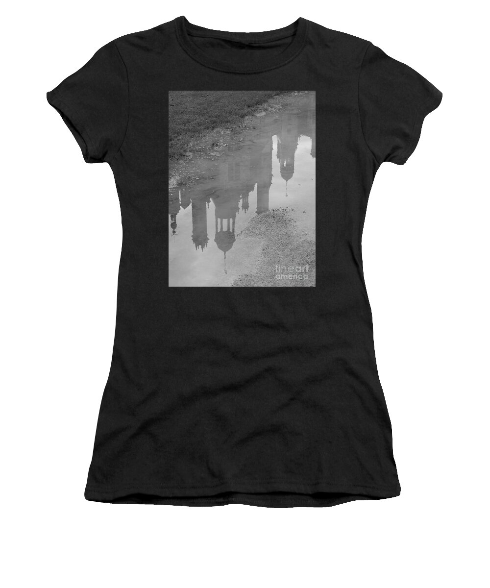 Chateau Chambord Women's T-Shirt featuring the photograph Chateau Chambord Reflection by HEVi FineArt