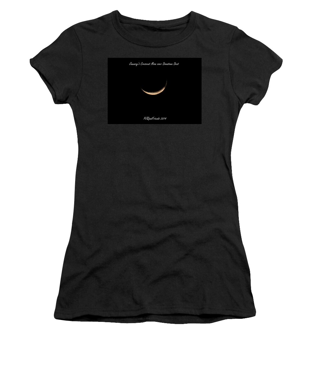 Cheshire Moon Women's T-Shirt featuring the photograph Cheshire Moon by PJQandFriends Photography