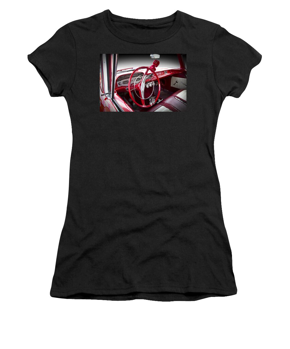 '58 Women's T-Shirt featuring the photograph Chevy Biscayne by Debra and Dave Vanderlaan