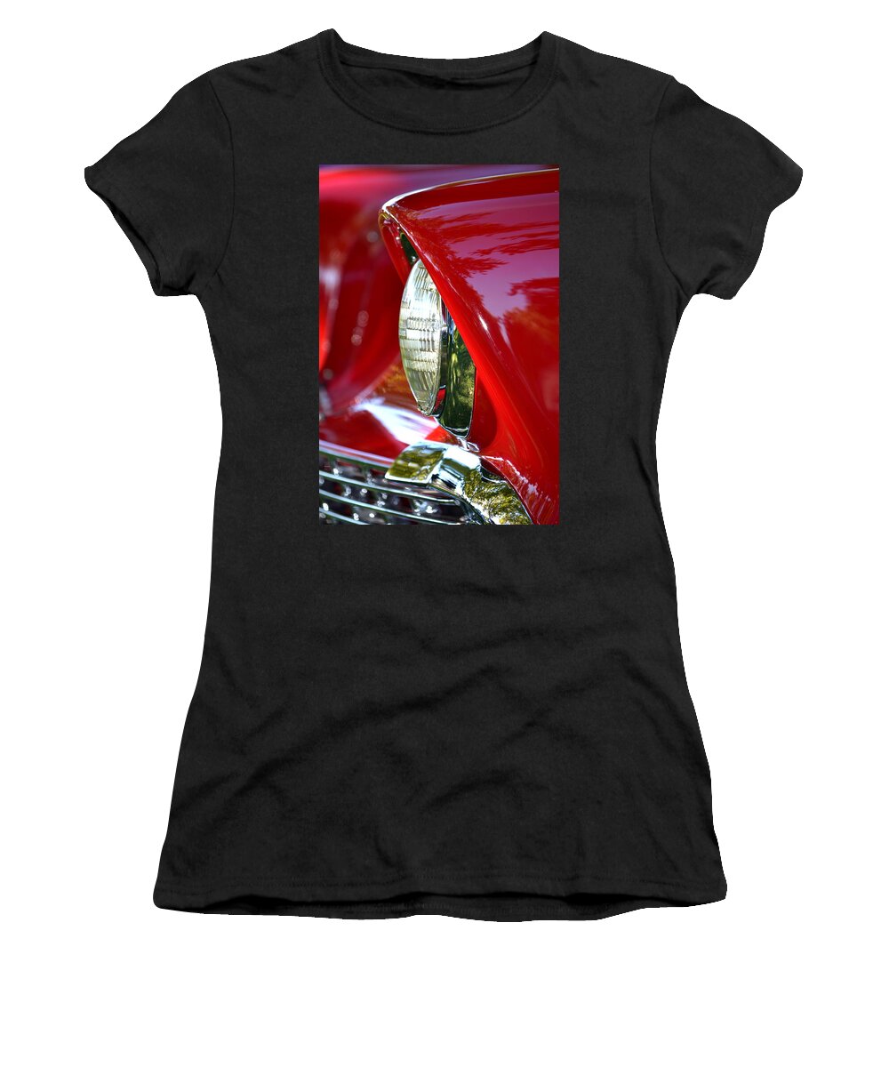  Women's T-Shirt featuring the photograph Chevy Headlight by Dean Ferreira