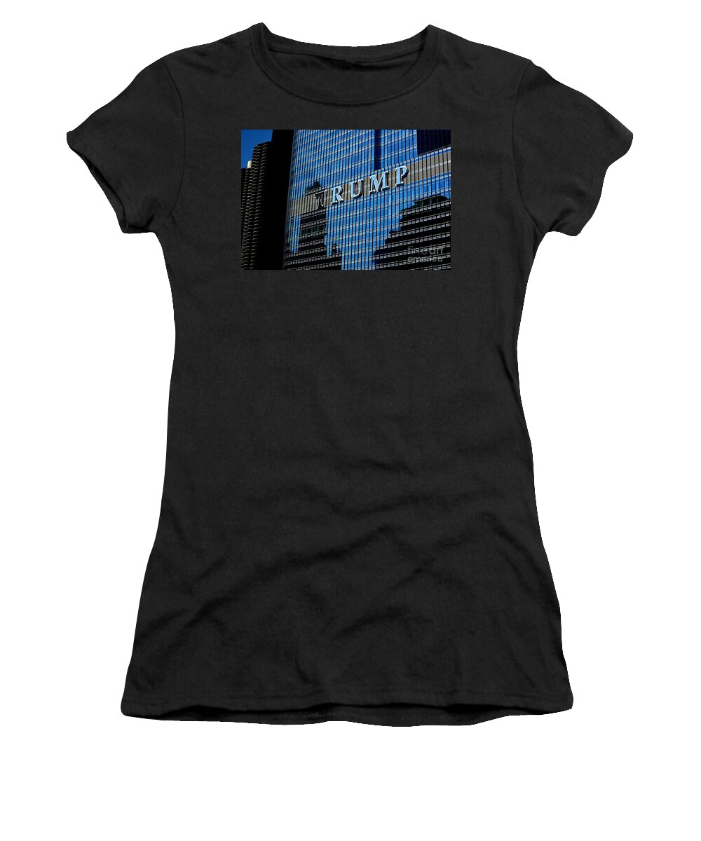 Chicago Women's T-Shirt featuring the photograph Chicago Trump by Frank J Casella