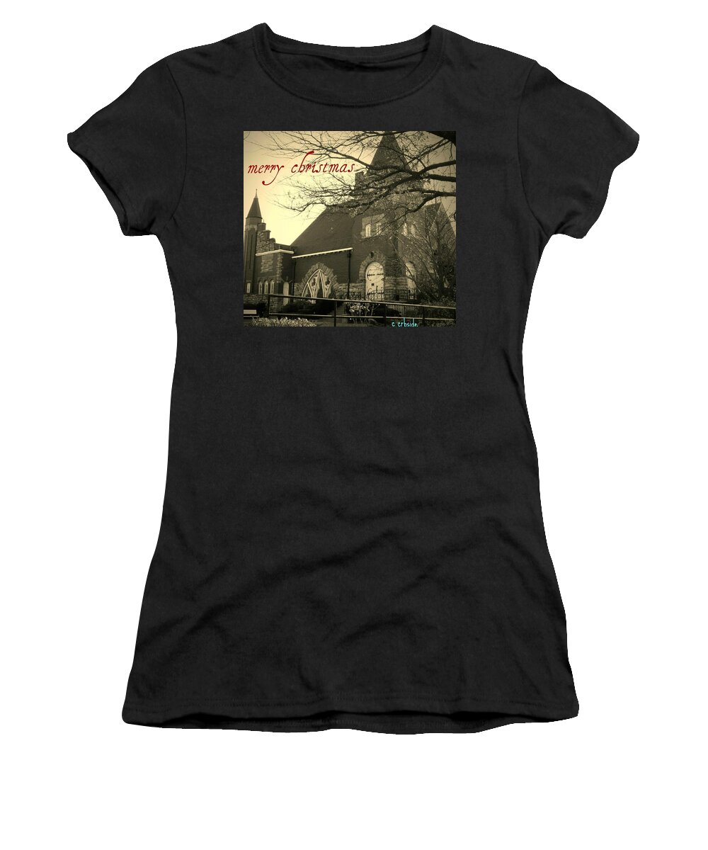 Christmas Women's T-Shirt featuring the photograph Christmas Chapel by Chris Berry