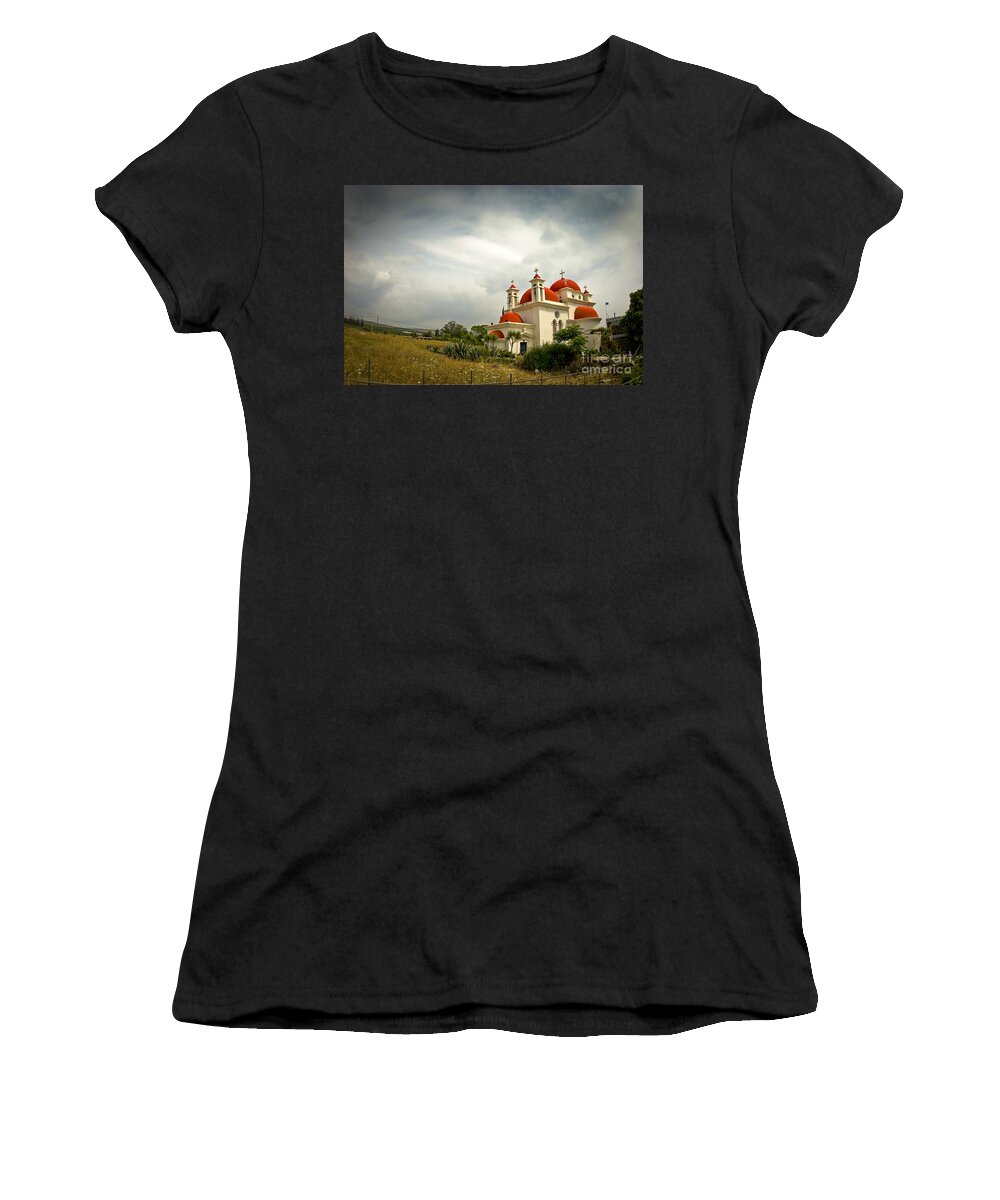 Holyland Women's T-Shirt featuring the photograph Church of the Twelve Apostles by Dan Yeger