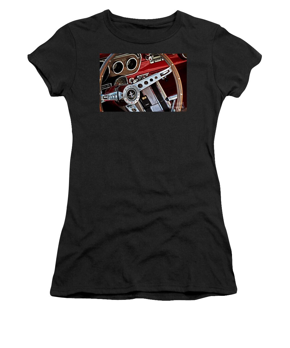 Ford Women's T-Shirt featuring the photograph Classic Mustang Interior by Jarrod Erbe