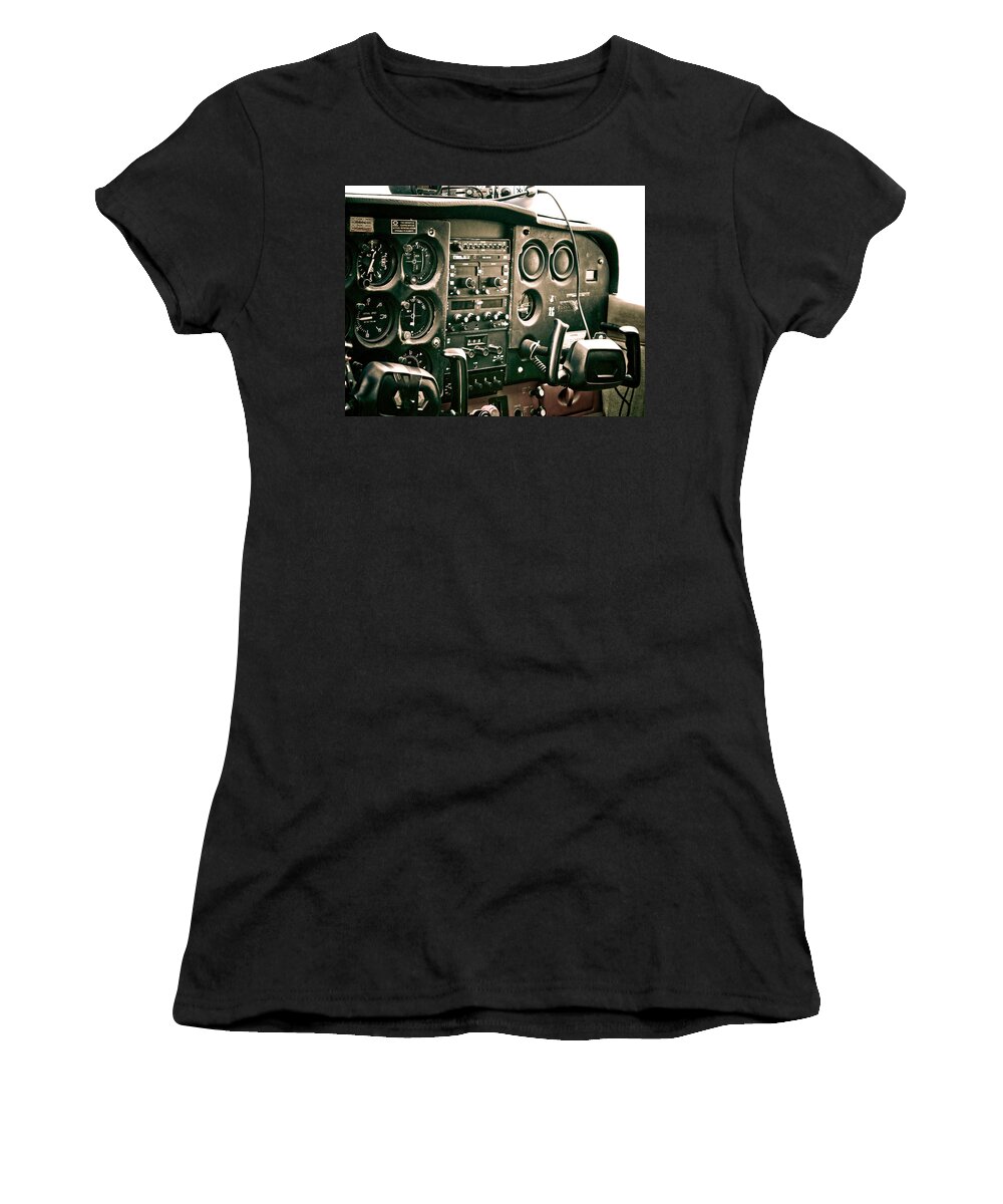 Plane Women's T-Shirt featuring the photograph Cockpit by Anthony Doudt