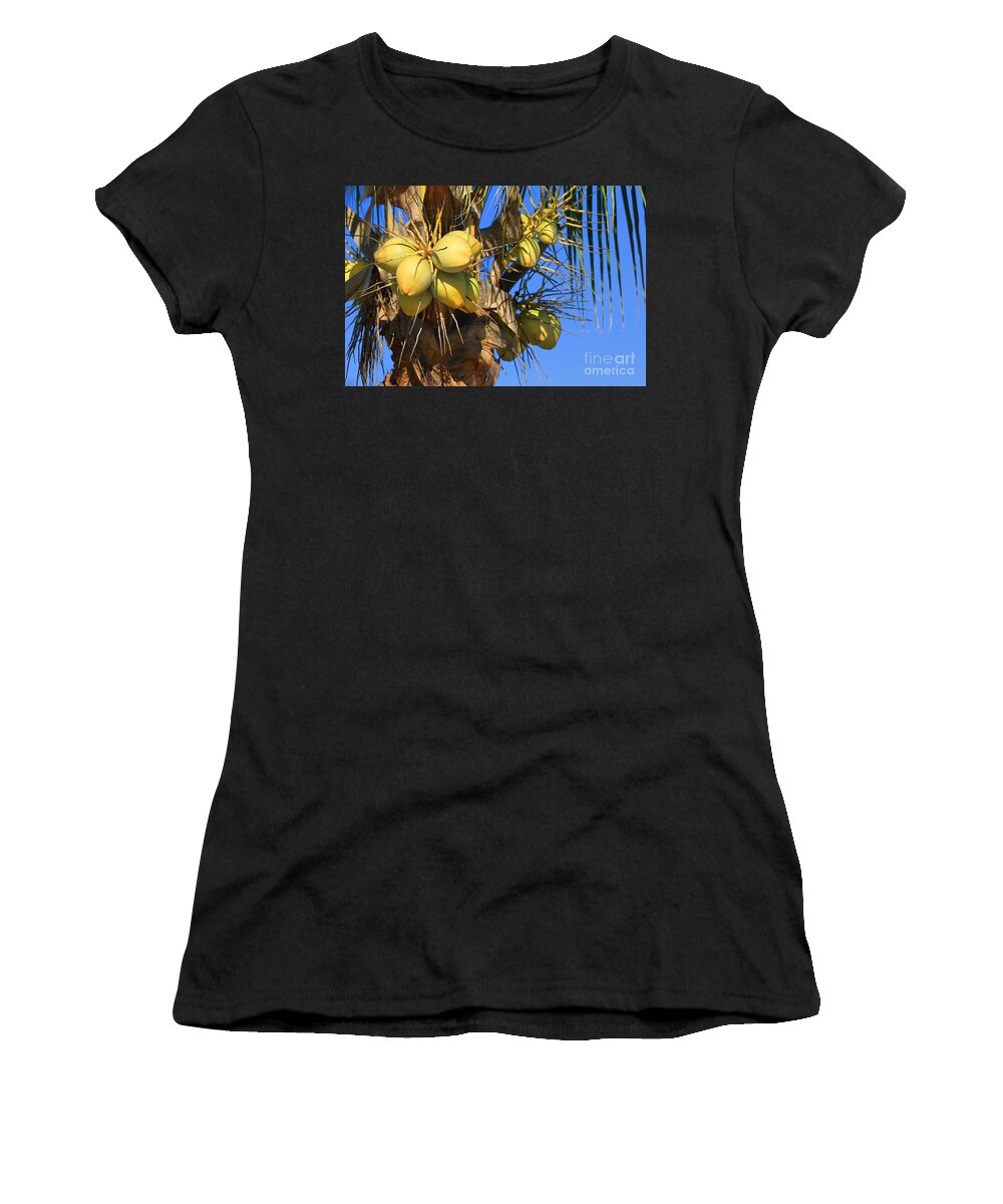 Coconut Palm Women's T-Shirt featuring the photograph Coconut 2 by Teresa Zieba