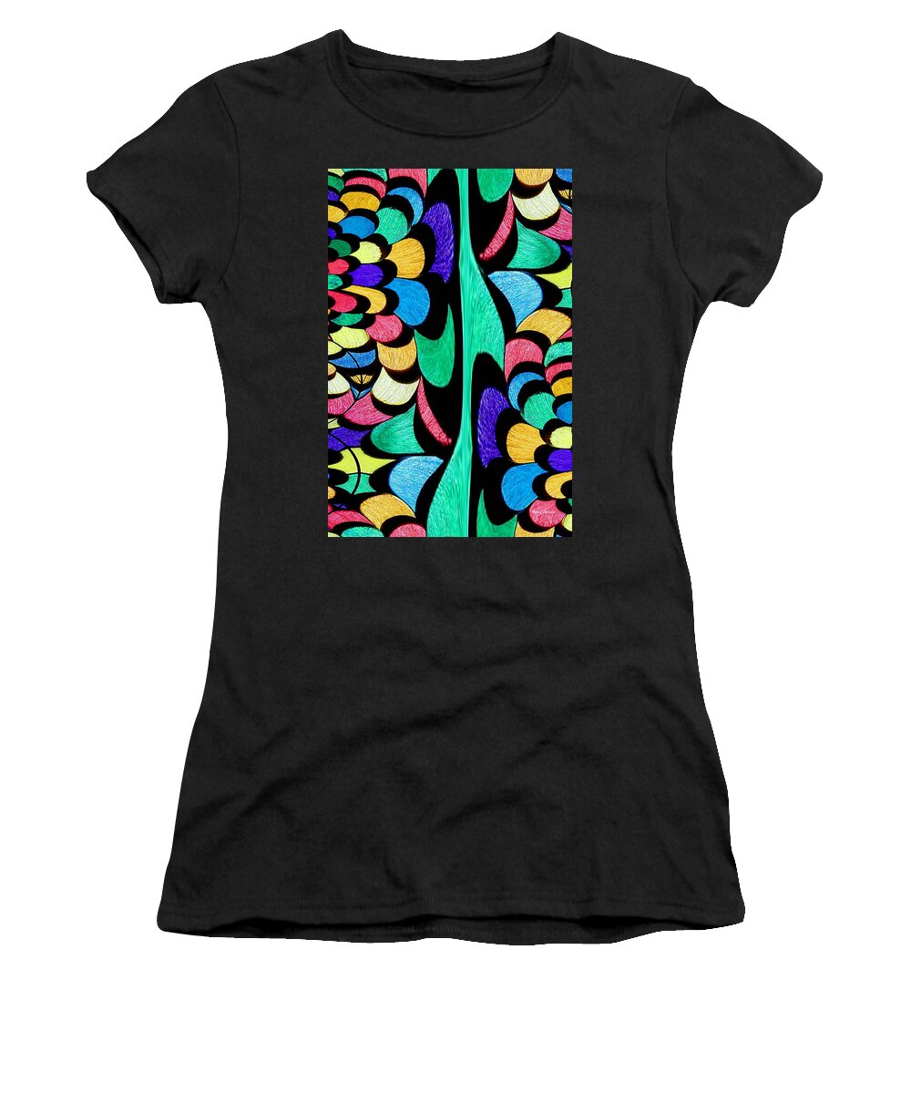 Abstract Women's T-Shirt featuring the digital art Color Dance by Rafael Salazar