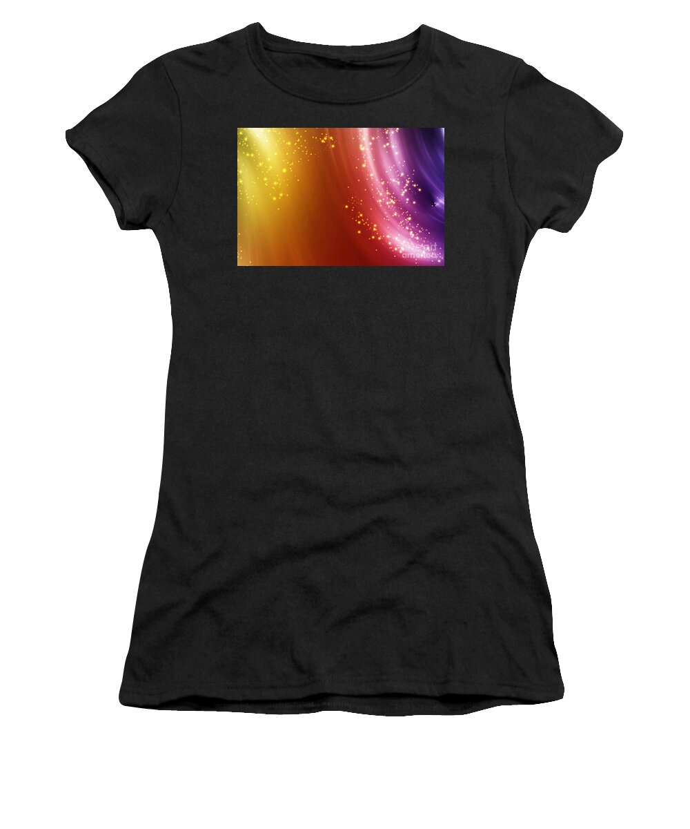  Abstract Women's T-Shirt featuring the digital art Colorful fog by Amanda Mohler