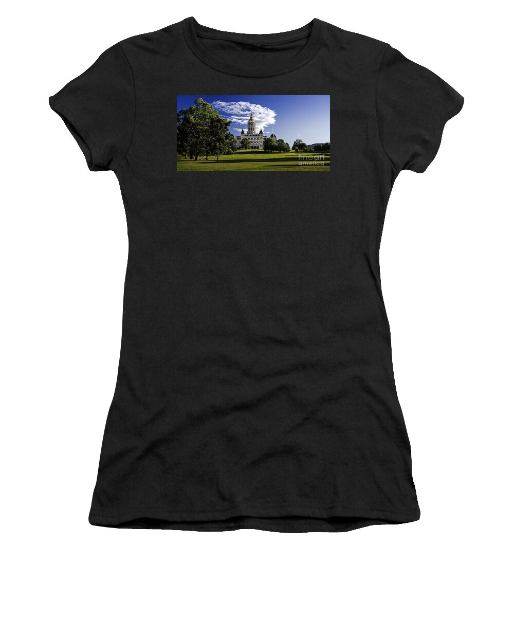 Hartford Women's T-Shirt featuring the photograph Connecticut Capitol Bulding by Phil Cardamone