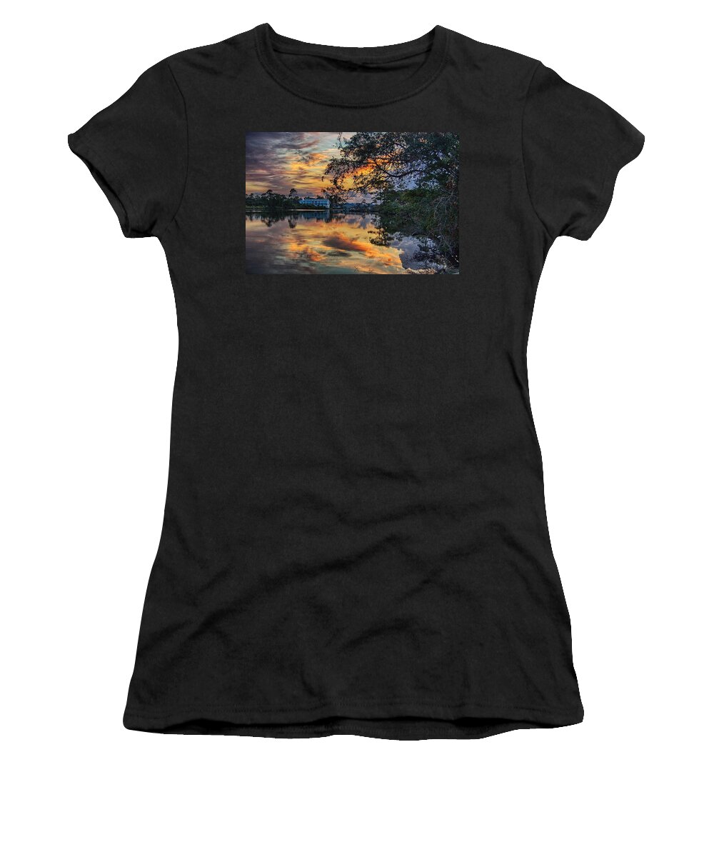 Alabama Women's T-Shirt featuring the digital art Cotton Bayou Sunrise by Michael Thomas