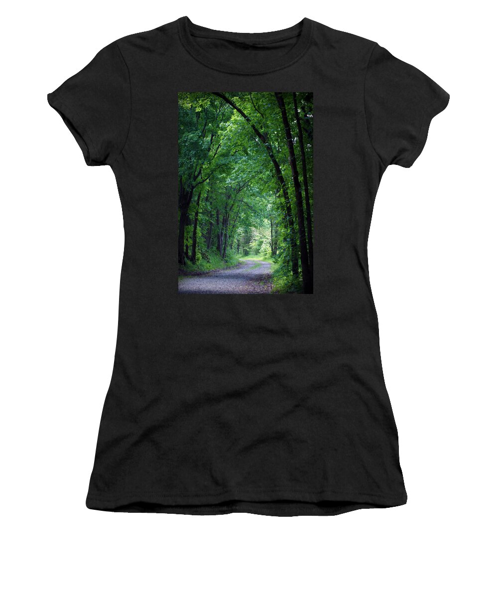 Tree Women's T-Shirt featuring the photograph Country Lane by Cricket Hackmann