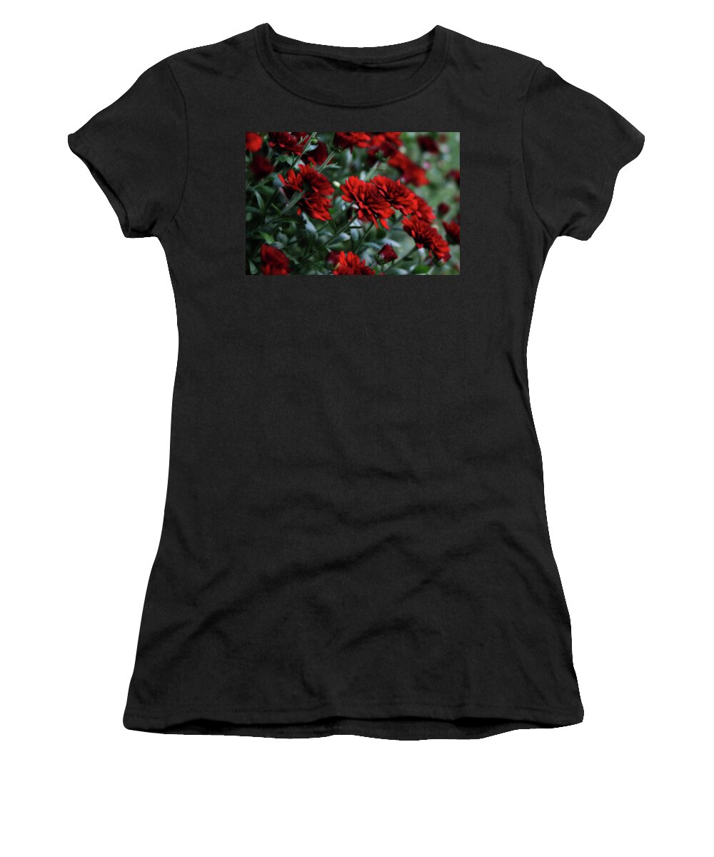 Crimson Women's T-Shirt featuring the photograph Crimson and Clover by Shelley Neff