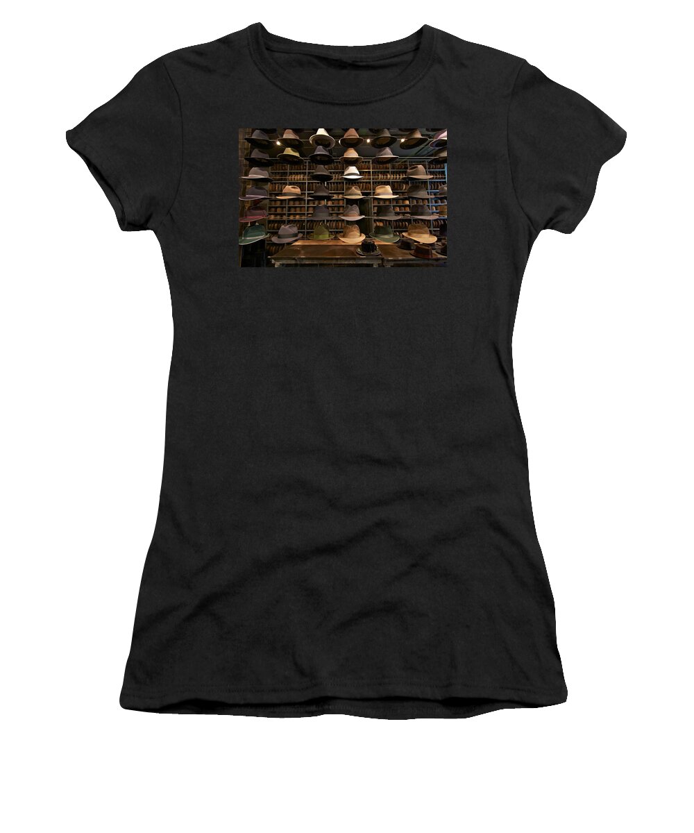 Optimo Women's T-Shirt featuring the photograph Custom Hats by John Babis