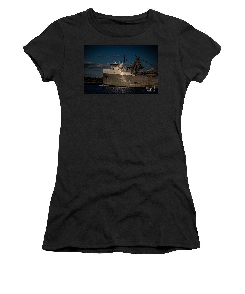 Ship Women's T-Shirt featuring the photograph Cuyahoga by Ronald Grogan