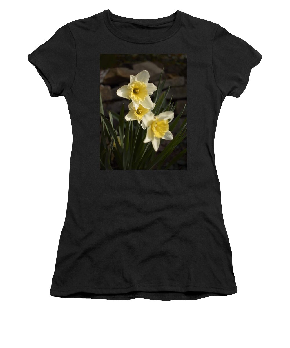 Daffodils Women's T-Shirt featuring the photograph Daffs by Steve Ondrus