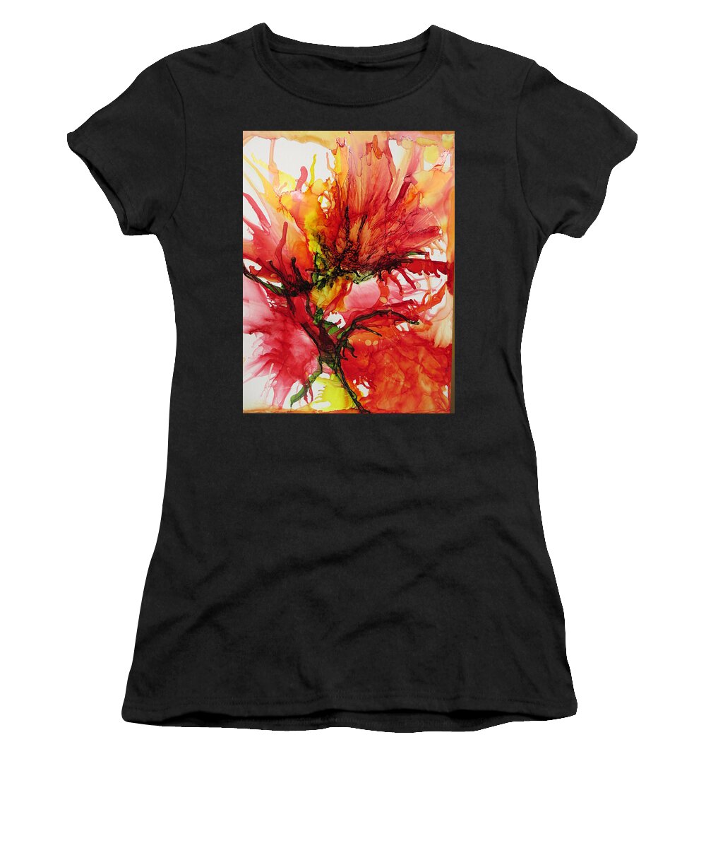 Ink Women's T-Shirt featuring the painting Dance with Me by Kathy Sheeran