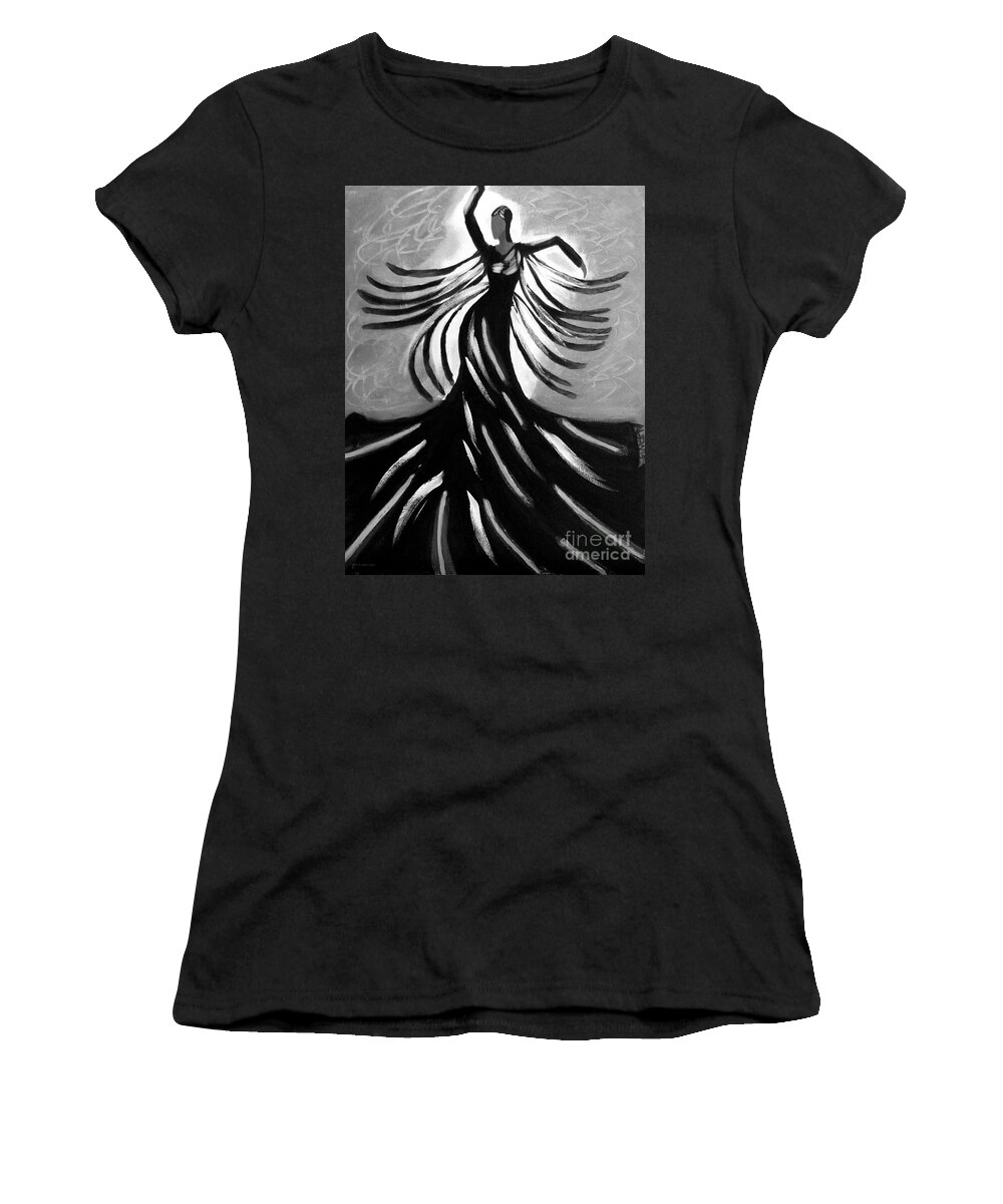 Dancer Women's T-Shirt featuring the painting Dancer 2 by Anita Lewis