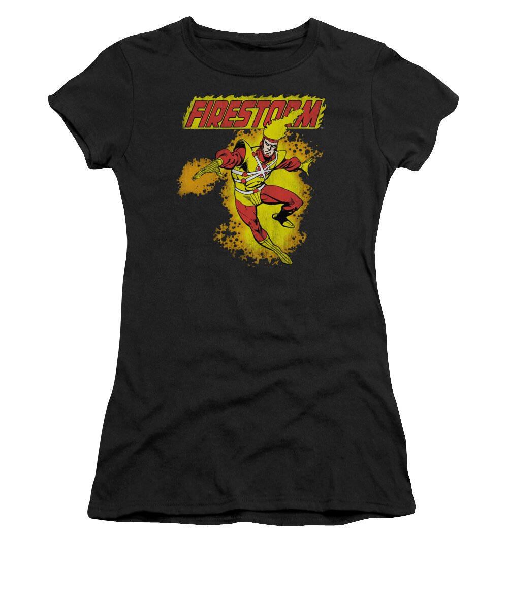 Dc Comics Women's T-Shirt featuring the digital art Dc - Firestorm by Brand A