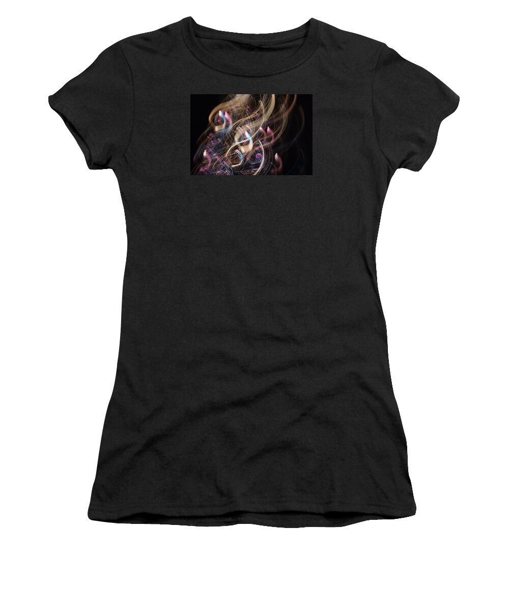 Fiber Optics Women's T-Shirt featuring the photograph Deco Movement by Adria Trail