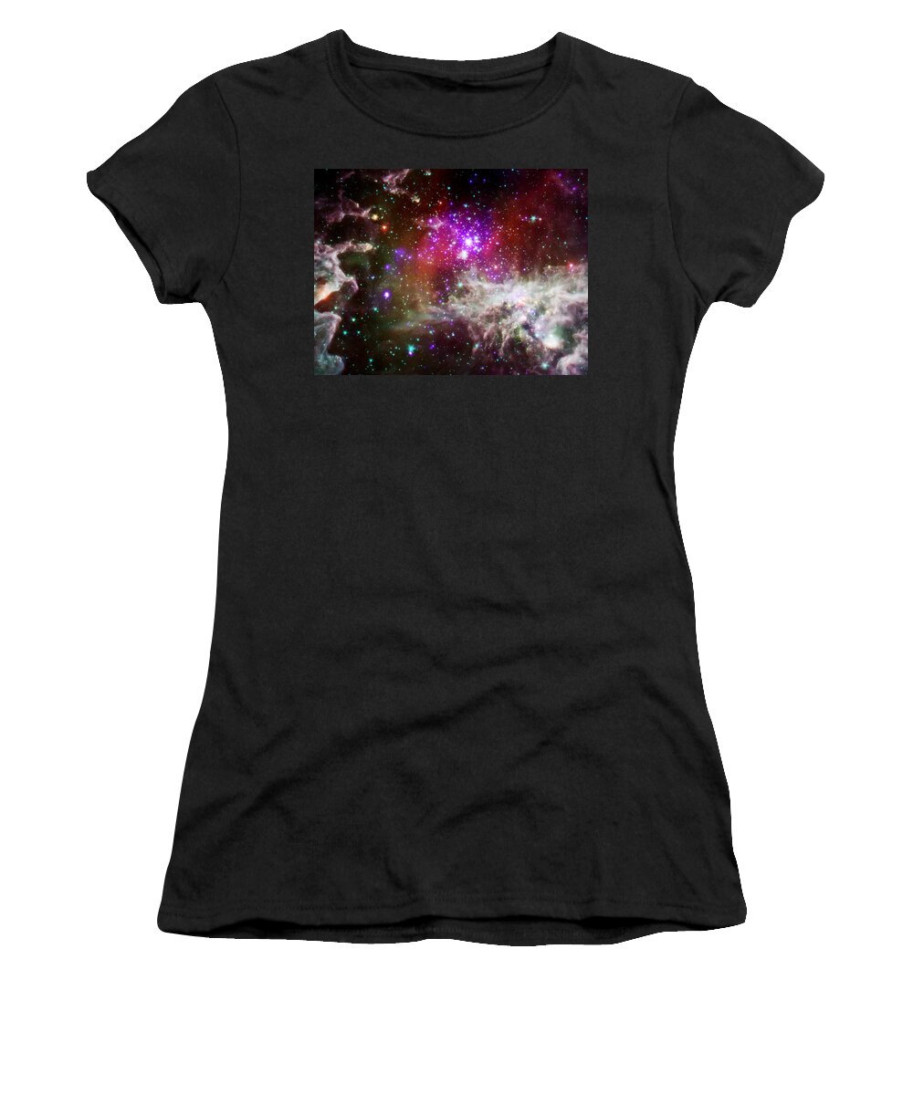 Nasa Images Women's T-Shirt featuring the photograph Deep Space Nebula 1 by Jennifer Rondinelli Reilly - Fine Art Photography