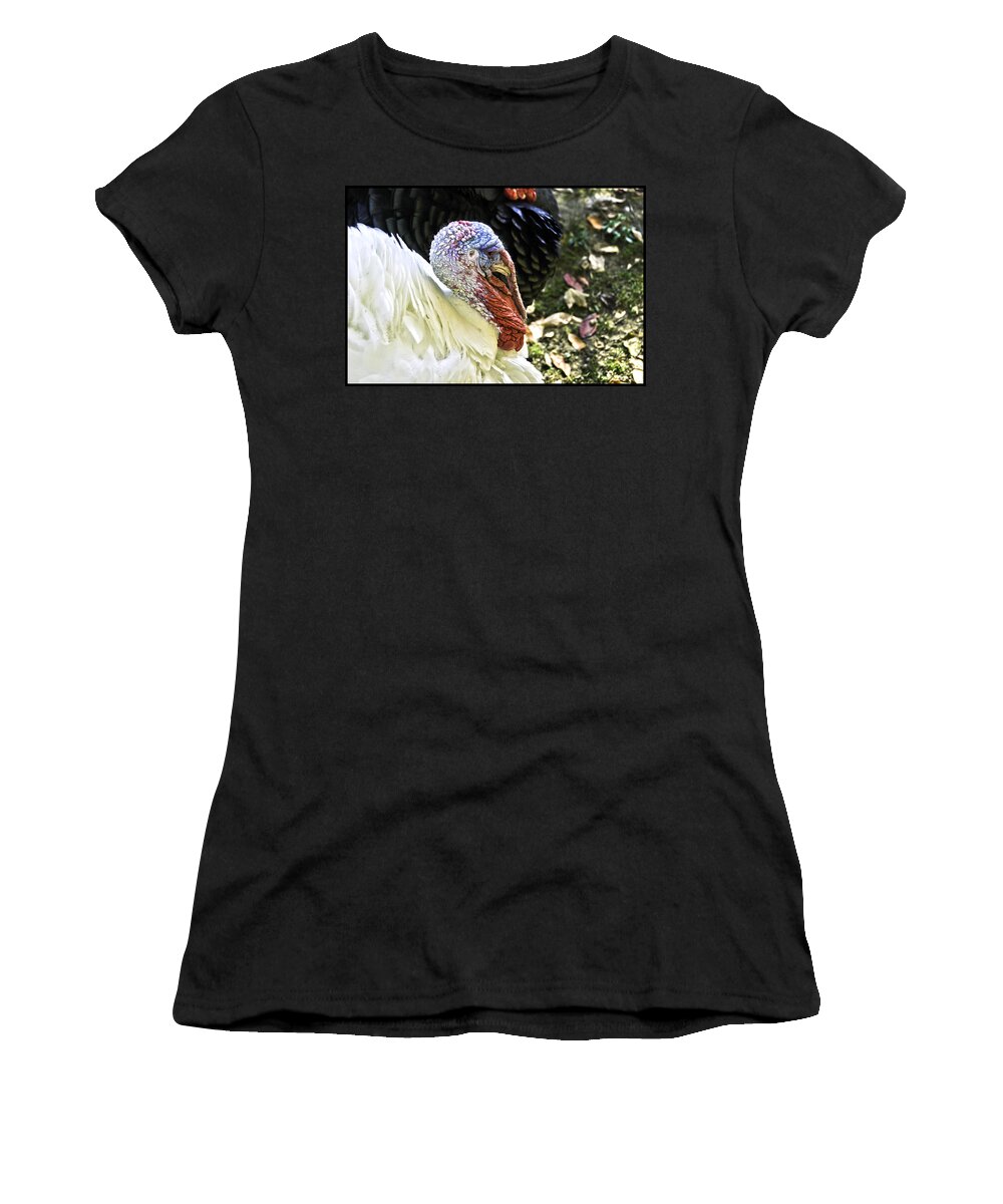 Autumn Women's T-Shirt featuring the photograph Deep Turkey Thoughts by LeeAnn McLaneGoetz McLaneGoetzStudioLLCcom
