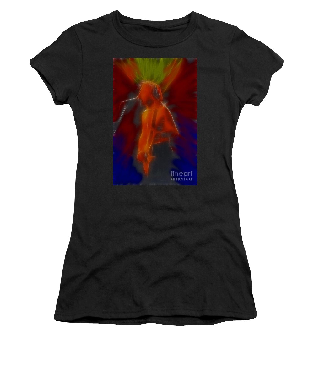Def Leppard Women's T-Shirt featuring the photograph Def Leppard-Adrenalize-GB13-Phil-Fractal by Gary Gingrich Galleries