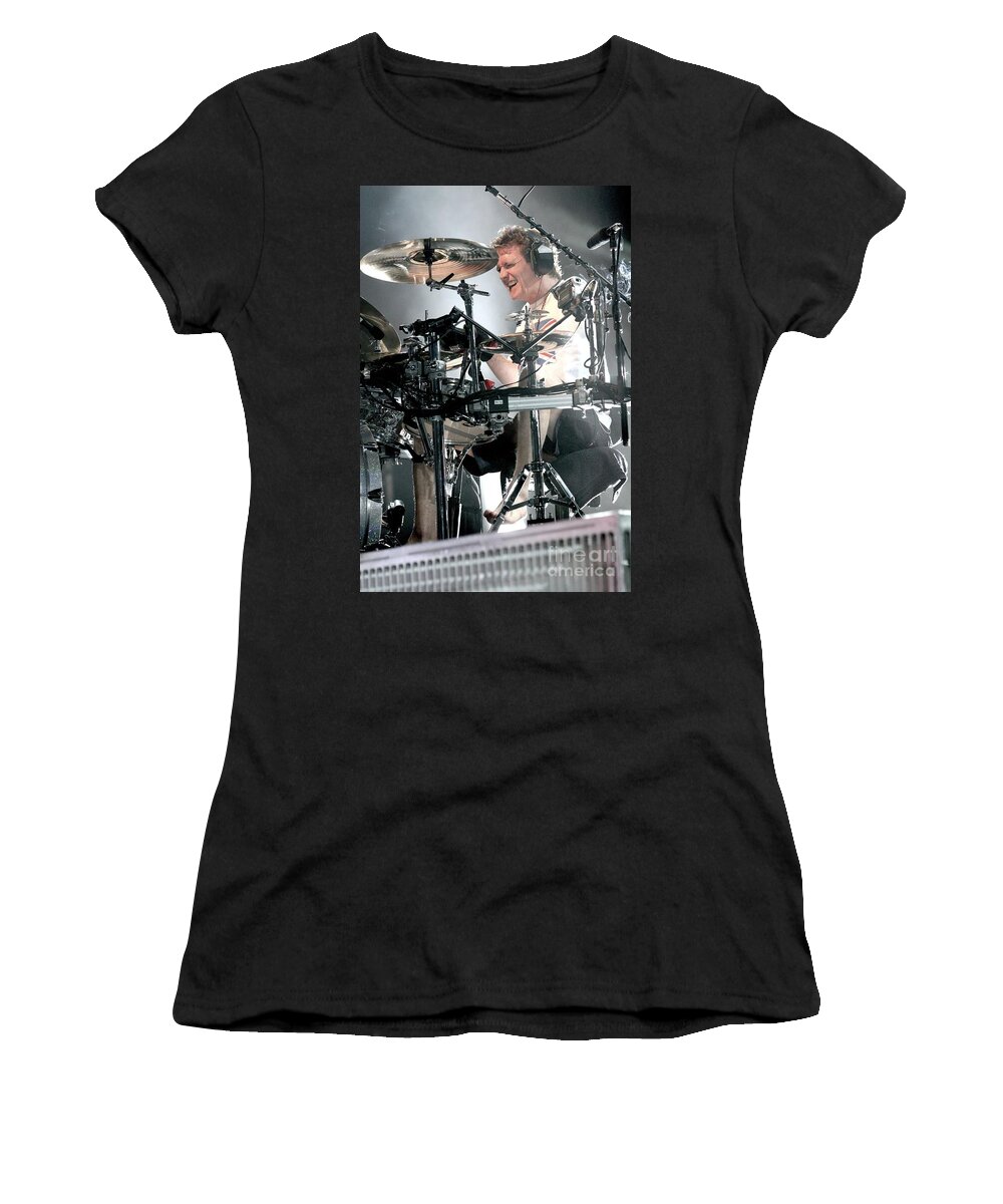 Def Leppard Women's T-Shirt featuring the photograph Def Leppard by Concert Photos