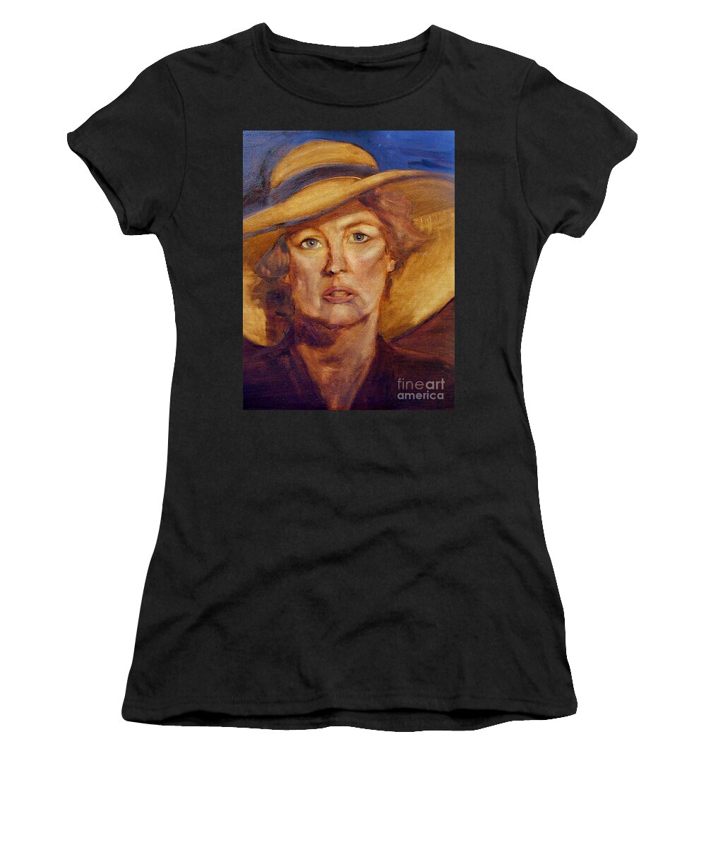 Greta Corens Portraits Women's T-Shirt featuring the painting DIVA still by Greta Corens