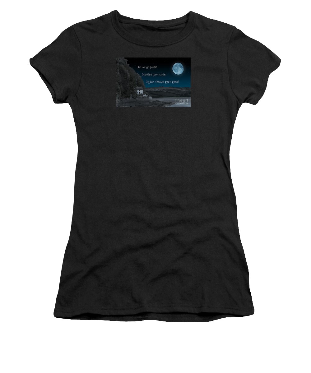 The Boathouse Laugharne Women's T-Shirt featuring the photograph Do Not Go Gentle by Steve Purnell