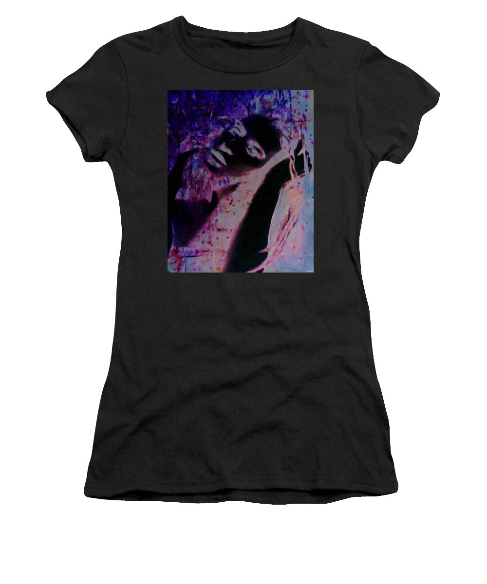 Www.themidnightstreets.net Women's T-Shirt featuring the painting Don't Bring Me Down by Joe Misrasi