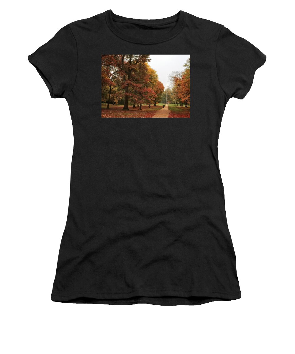 Landscape Women's T-Shirt featuring the photograph Down the Avenue by Shirley Mitchell