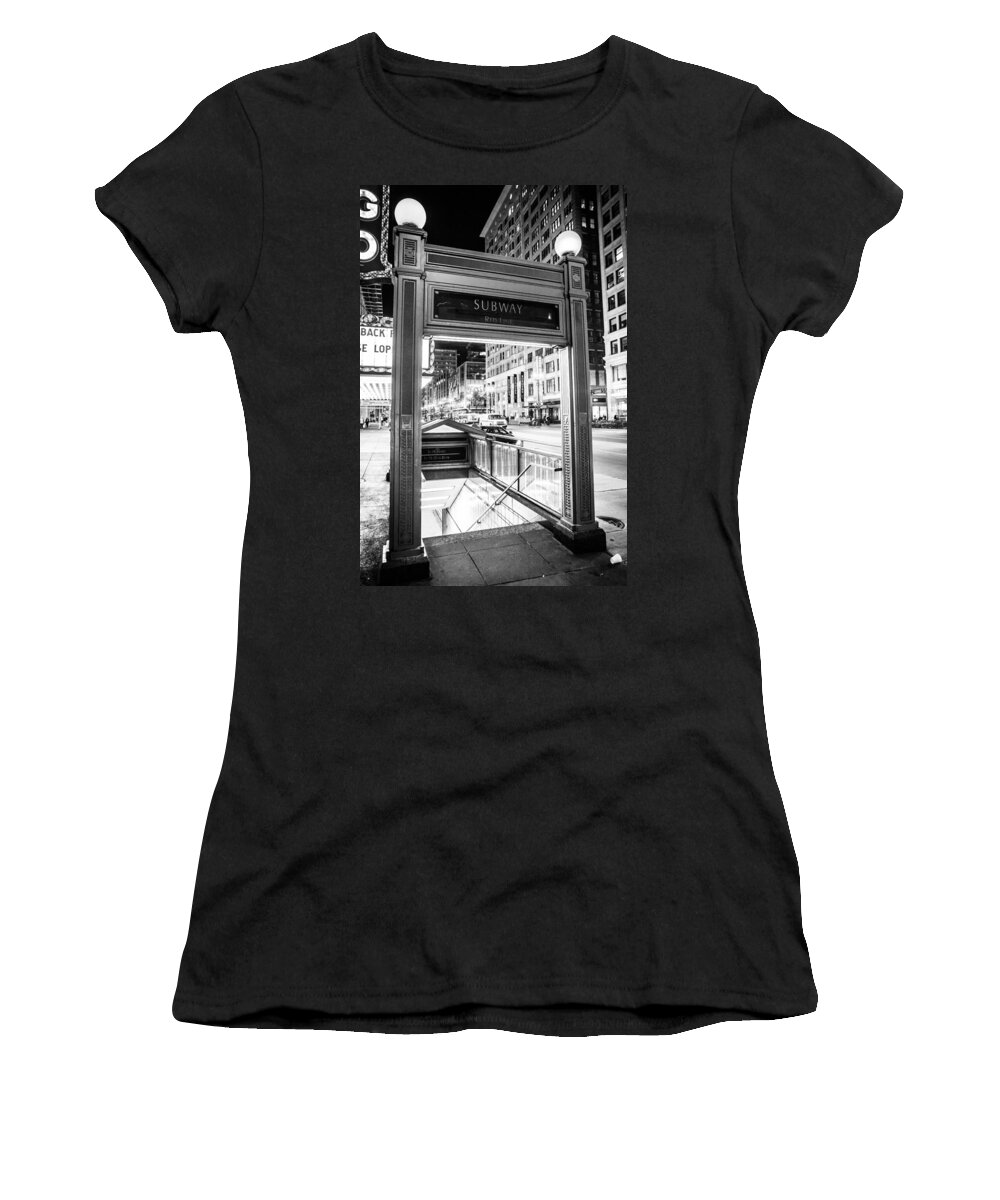 Subway Women's T-Shirt featuring the photograph Down to the Red by Melinda Ledsome