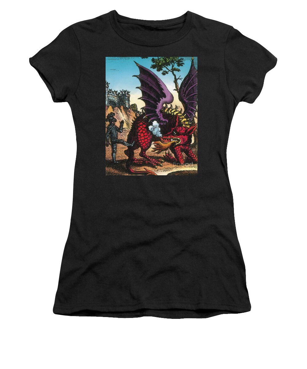 History Women's T-Shirt featuring the photograph Dragon Of Wantley, 16th Century by Photo Researchers