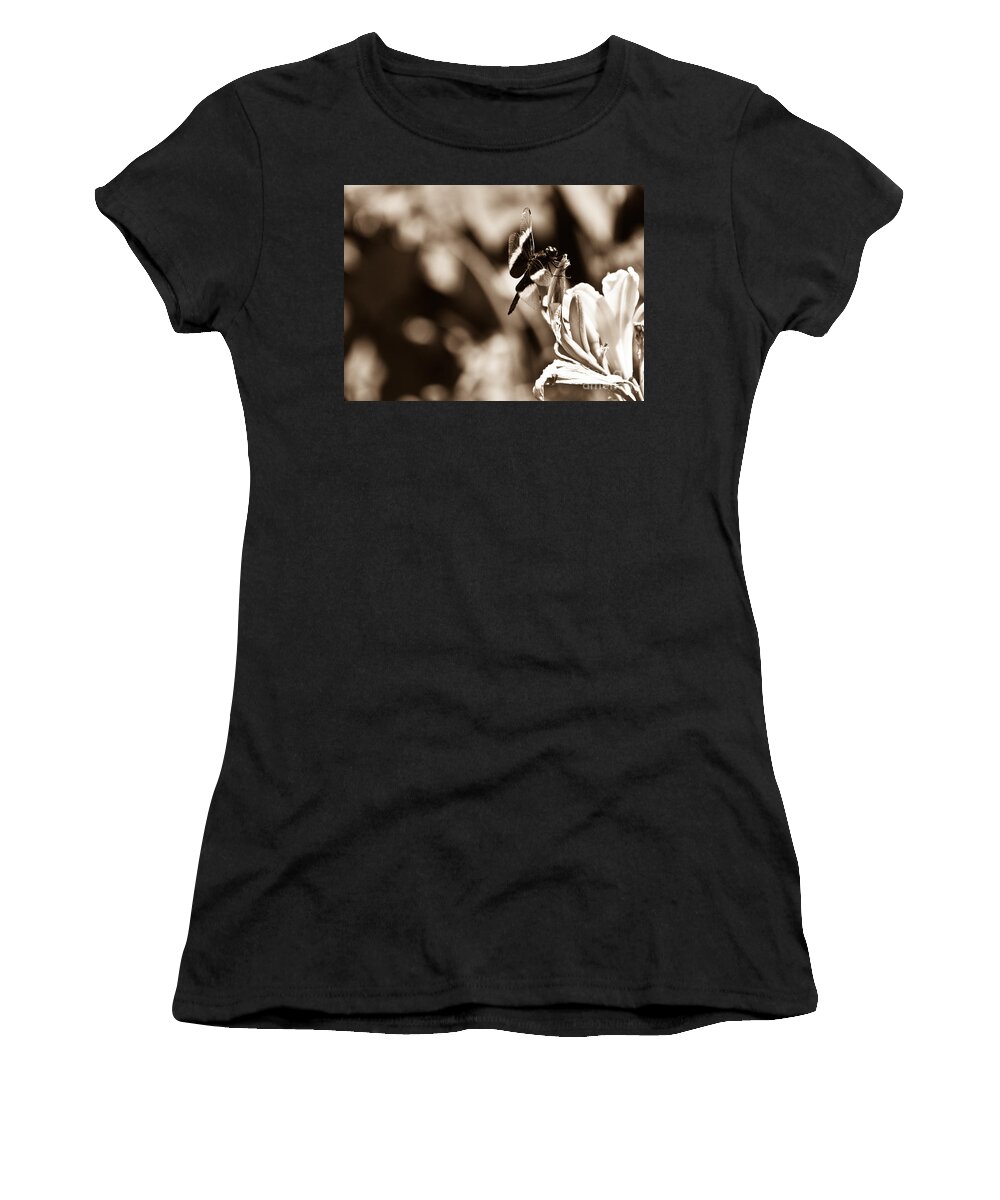 Widow Skimmer Women's T-Shirt featuring the photograph Dragonfly of Old by Cheryl Baxter