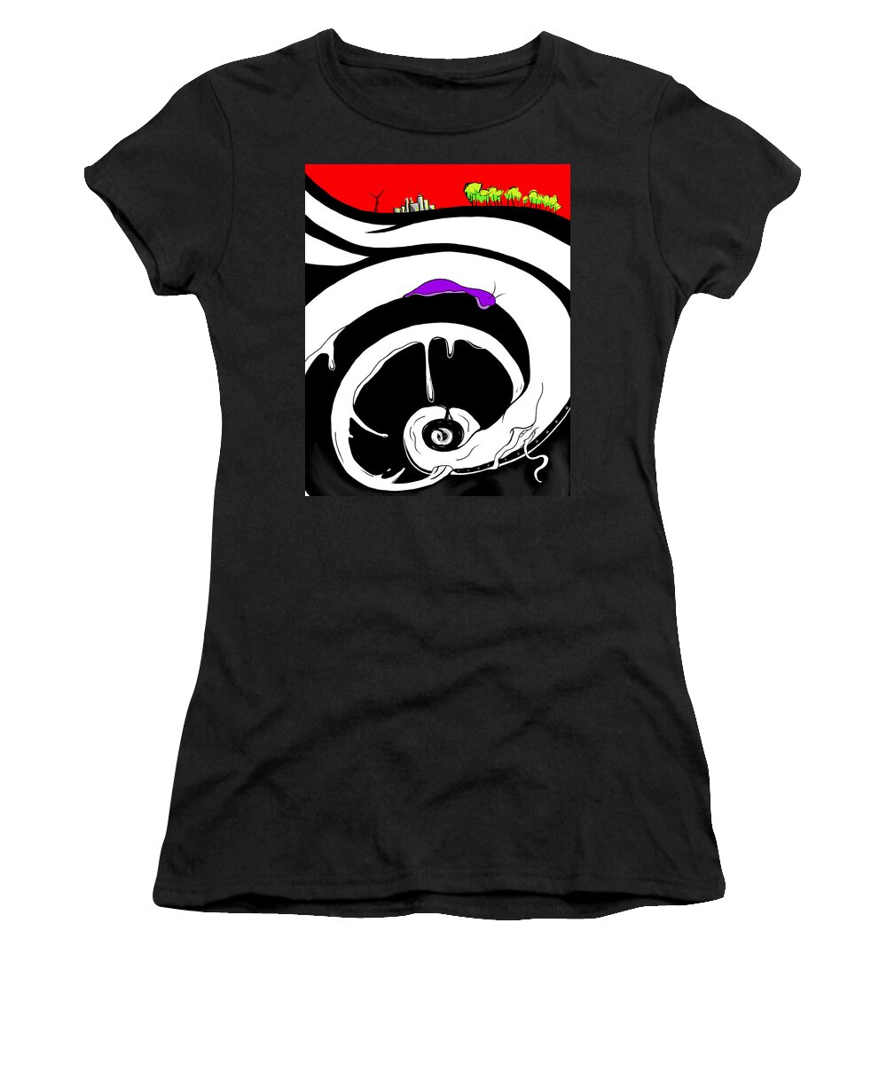 Caterpillar Women's T-Shirt featuring the digital art Drained by Craig Tilley