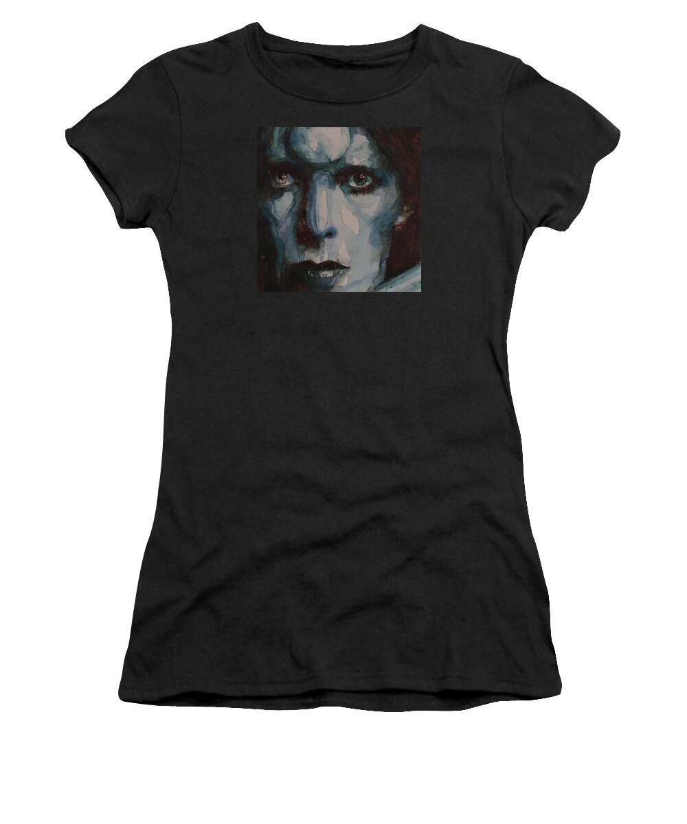 David Bowie Women's T-Shirt featuring the painting Drive In Saturday by Paul Lovering