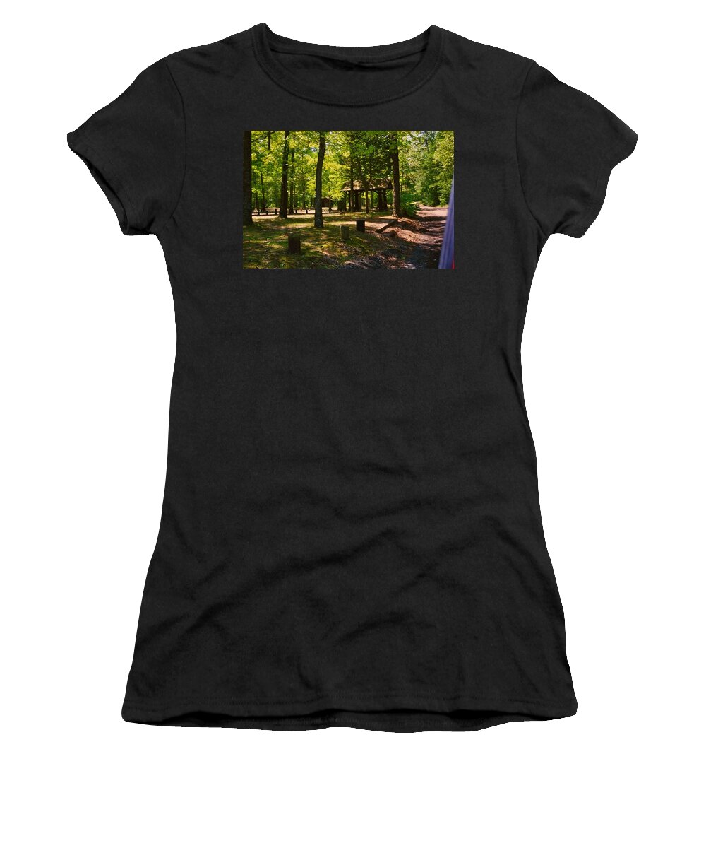 Park Women's T-Shirt featuring the photograph Driving Through a National Park by Chris W Photography AKA Christian Wilson