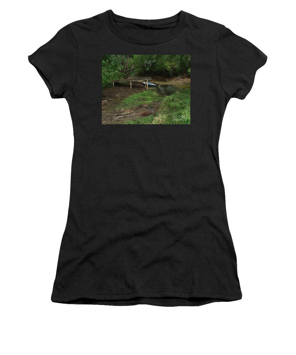Angling Women's T-Shirt featuring the photograph Dry Docked by Peter Piatt