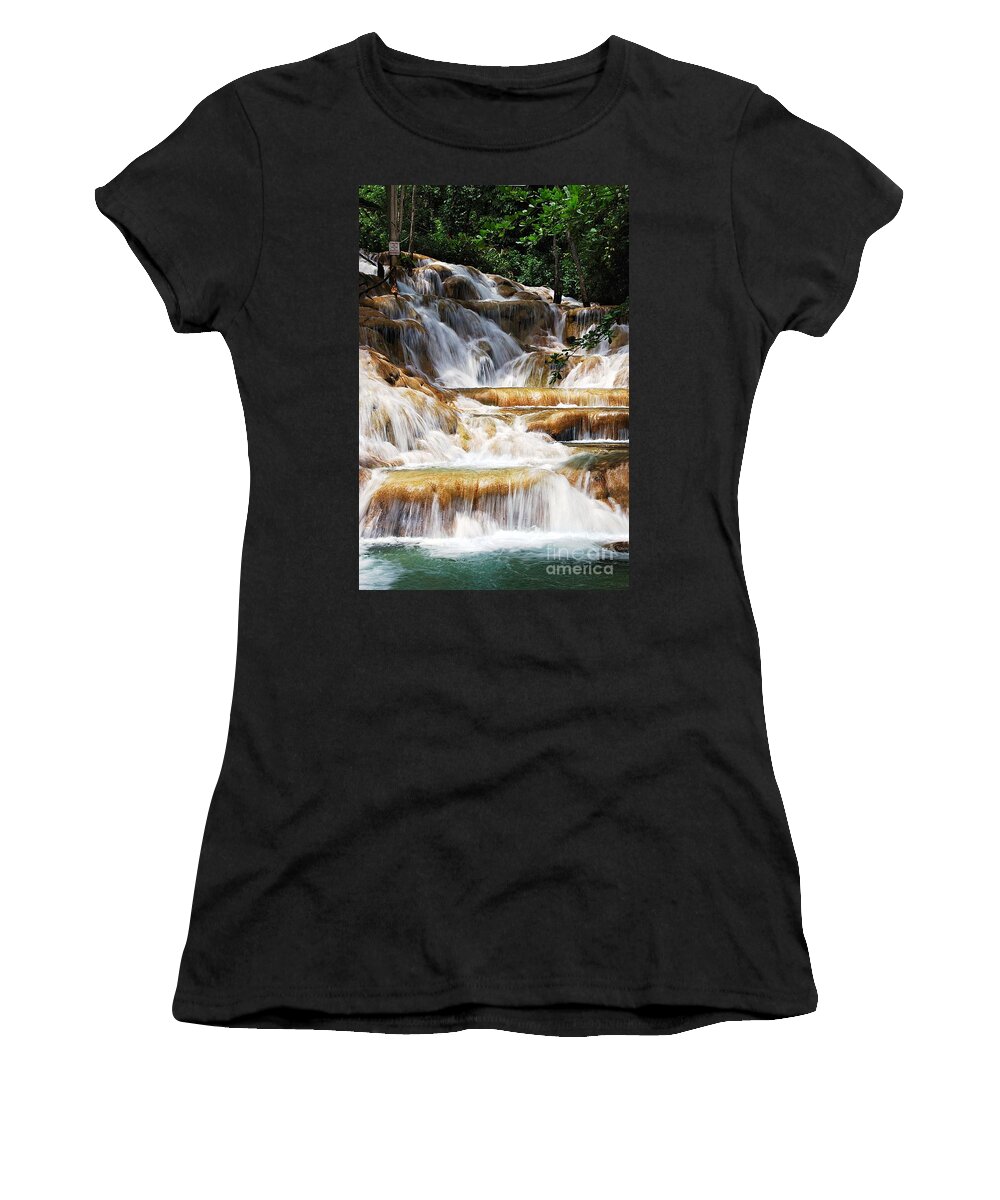 Dunn Falls Women's T-Shirt featuring the photograph Dunn Falls _ by Hannes Cmarits